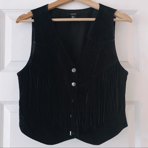 Suede Fringe Vest - Picture 3 of 5